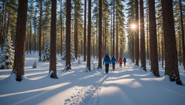 Partez en balade en raquettes à neige en hiver